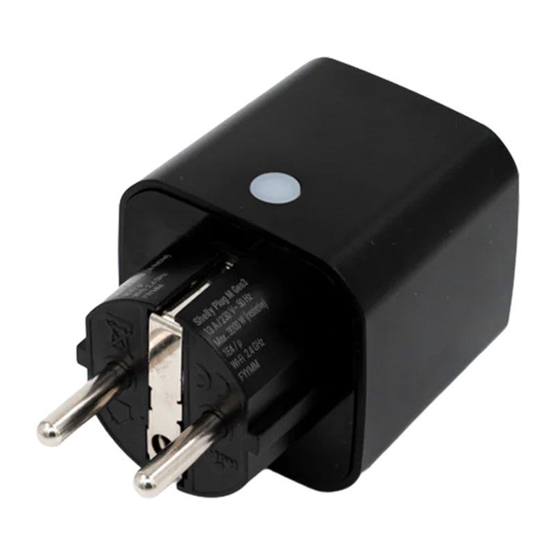 Shelly Plug M Gen3 Matter 13A smart socket, black - Product Image 1