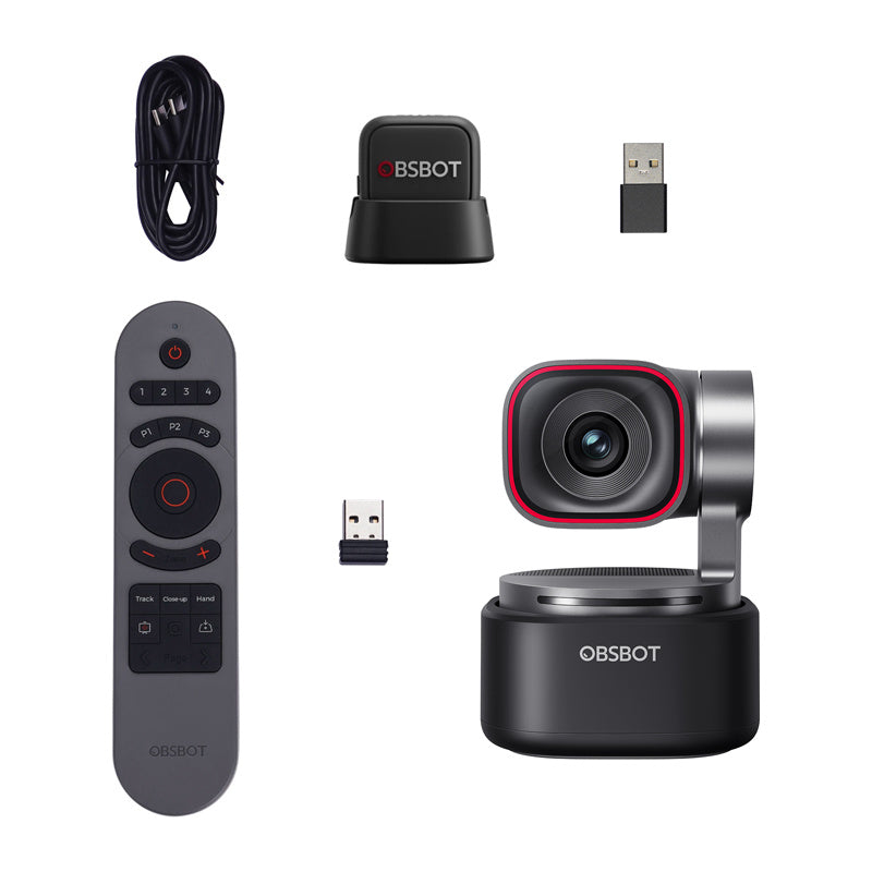 OBSBOT Tiny 3 Lite webcam with remote control and microphone - Product Image 9