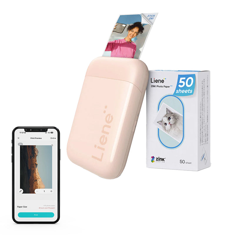 Liene Pearl 2x3" Portable Photo Printer (Pink) - Image 1