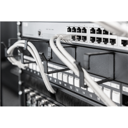 Digitus | Cable Management Panel | DN-97602 | 5x cable management ring (HxD: 40x60 mm). The Cable Management Panel is ge