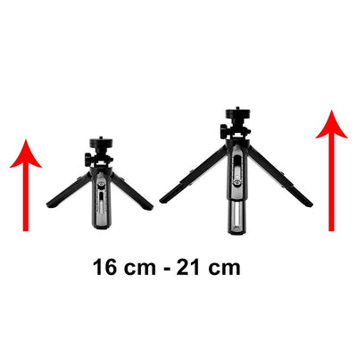 Mini tripod selfie stick holder for phone camera GoPro 16 - 21 cm black — Hurtel