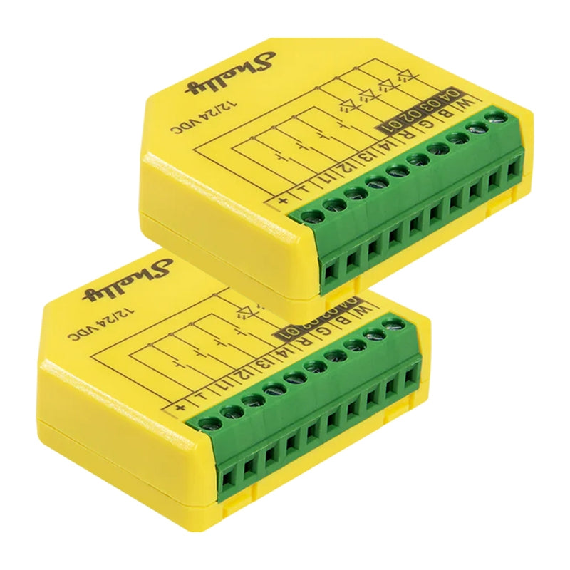SHELLY Plus RGBW PM Wi-Fi/Bluetooth LED Strip Controller (2-pack) - Image 1