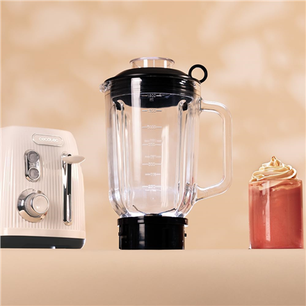 Blender | Power Black Titanium RetroBeige | Cecotec Tabletop | 1200 W | Jar capacity 1.5 L | Jar material Glass | Beige