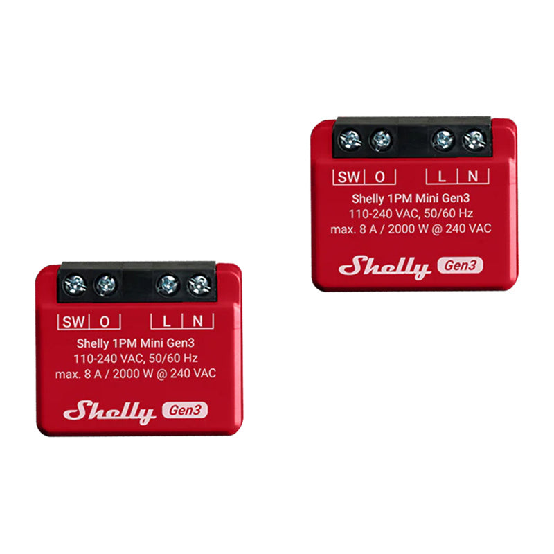 Set of 2 Shelly 1PM Mini Gen4 Zigbee/Matter Controllers - Product Image 1
