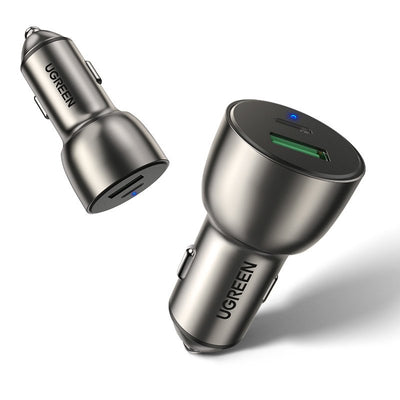 Ugreen Car Charger USB / USB Type C Quick Charge 3.0 Power Delivery 36W 3A Gray (CD213 60980)