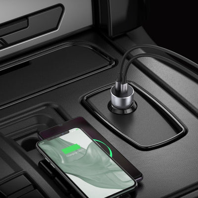 Ugreen Car Charger USB / USB Type C Quick Charge 3.0 Power Delivery 36W 3A Gray (CD213 60980)