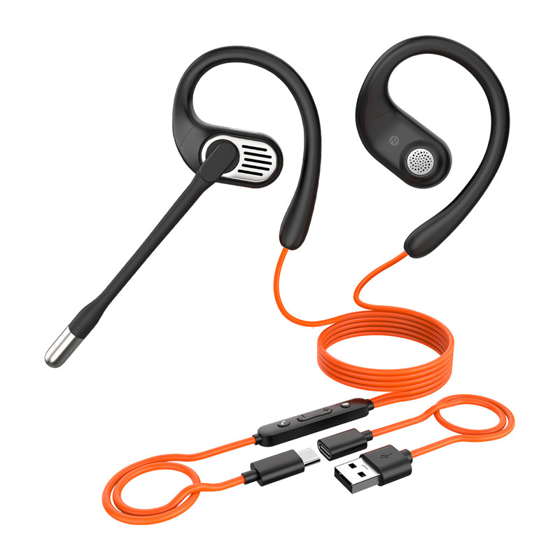 OpenRock Link 10 Wired Over-Ear Headphones (Black) - Image 1