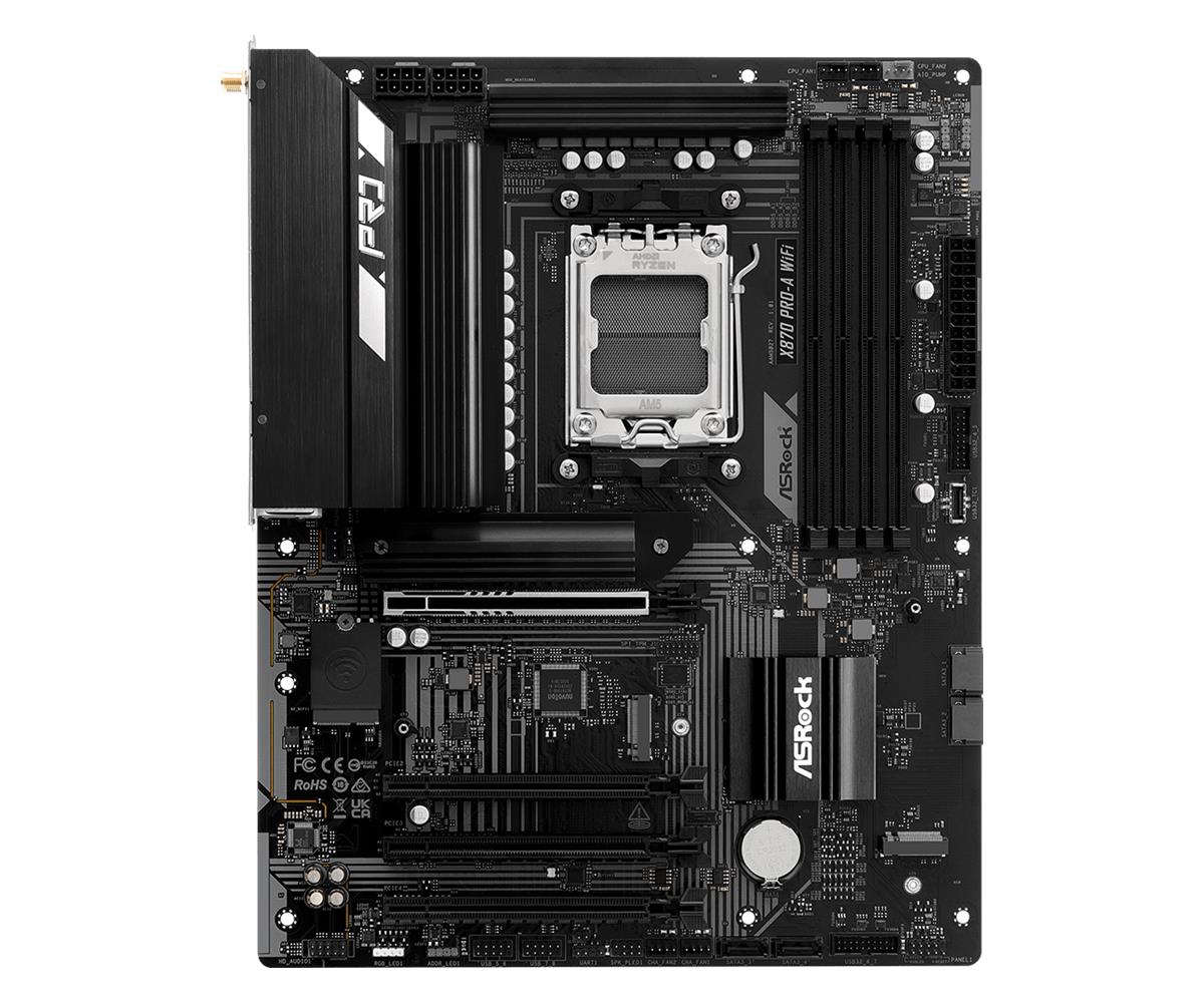 Mainboard ASROCK AMD X870 SAM5 ATX Memory DDR5 Memory slots 4 X870PRO-AWIFI