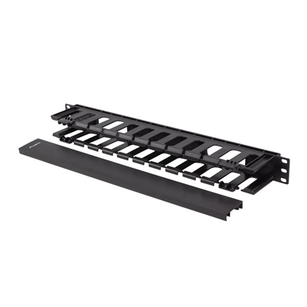 Lanberg 19" Cable managmement 1U, Type A, Plastic | AK-1703-B | Black