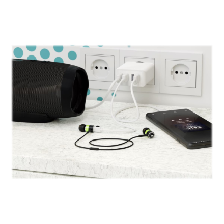 Goobay 44962 30 W USB-A Multiport Charger, White