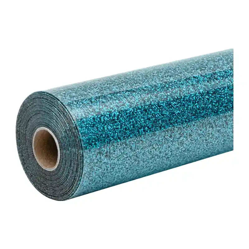 HTVRONT Glitter Heat Transfer Film, 30.5 cm x 90 cm (blue) - Image 1