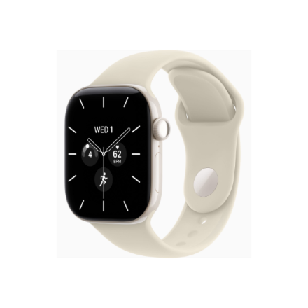 Apple Watch Series 12 GPS + Cellular 42mm Pearl White Ceramic Case with Sand Sport Band - S/M | Apple
