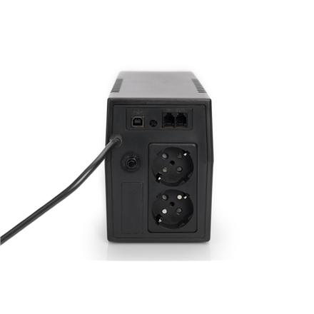 Digitus | Line-Interactive UPS | Line-Interactive UPS DN-170063, 600VA, 360W, 1x 12V/7Ah battery, 2x CEE 7/7 outlet, 2x