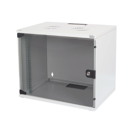 Digitus | 7U wall mounting cabinet | DN-19 07U-S-1 | Safety class rating IP20. Lockable safety-glass door. 200° door ope