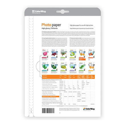 ColorWay Photo Paper, 100 sheets | High Glossy | 180 g/m² | A4