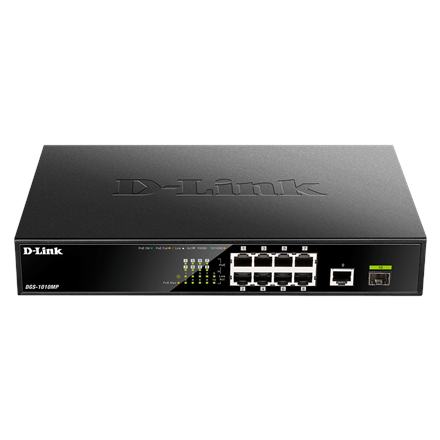D-Link | 10 Gigabit port Switch with PoE | DGS-1010MP | Unmanaged | Desktop / Rackmount | Gigabit Ethernet (copper) port