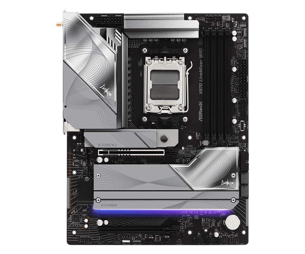 Mainboard ASROCK AMD X870 SAM5 ATX Memory DDR5 Memory slots 4 X870LIVEMIXERWIFI