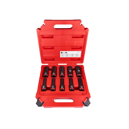 Milwaukee | 1/2" Impact socket set deep, 10 pcs | 4932480457