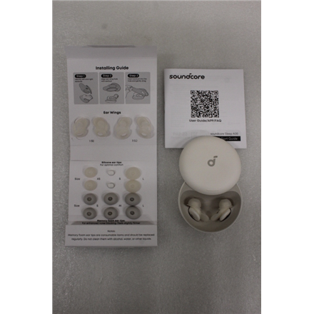 SALE OUT. Anker Soundcore Smart ANC Sleep Earbuds with AI Brainwave Audio | Sleep A30 | Bluetooth | ANC | White | DEMO