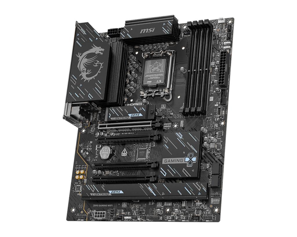 Mainboard MSI Intel Z890 LGA 1851 (Socket V1) ATX RAM DDR5-SDRAM 4xSlots Wi-Fi Yes Bluetooth Yes 3xNumber of M.2 (M) slots Z890GAMINGWIFI