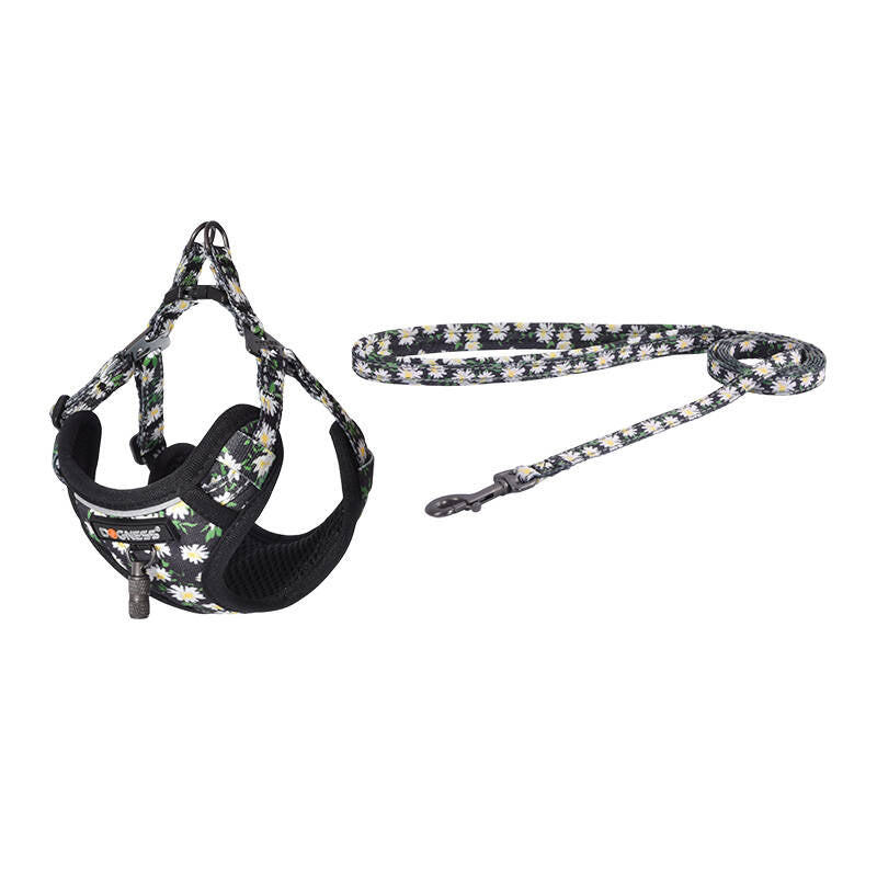 Dogness walking set leash 1,5m+harness for dog (multicolor) - Image 1