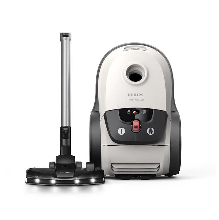 Vacuum Cleaner PHILIPS Performer LED 8000 Series Bagged/For carpets 900 Watts Noise 75 dB White Weight 5.3 kg XD8142/12