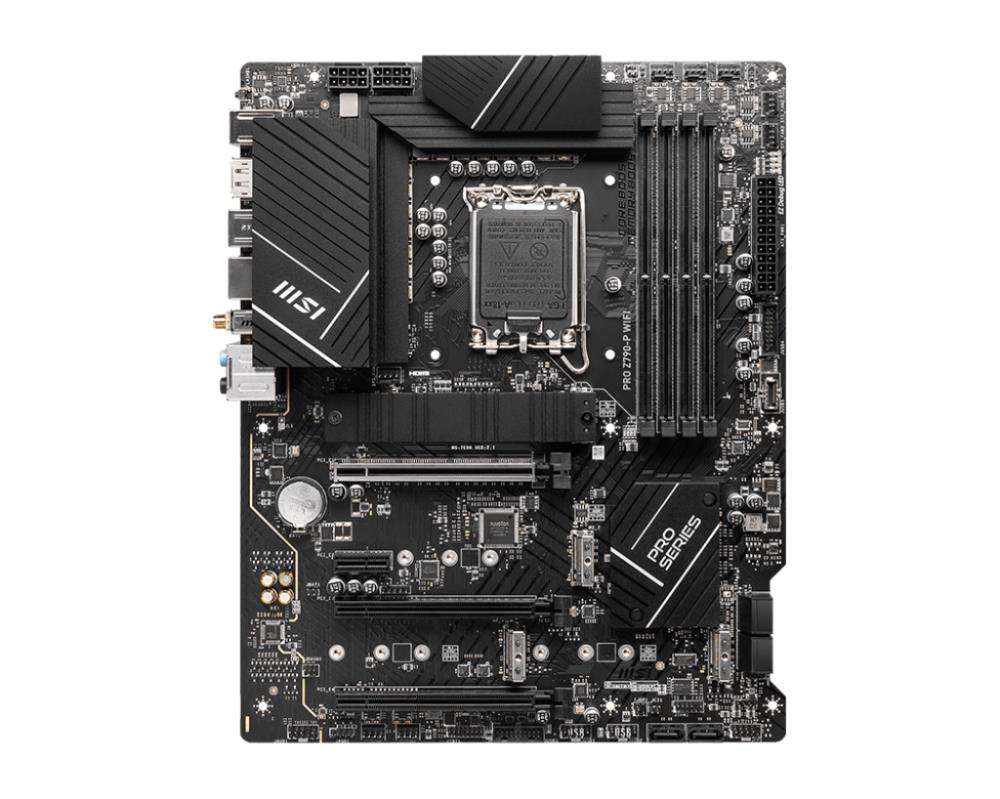 Mainboard MSI Intel Z790 LGA1700 ATX Memory DDR5 Memory slots 4 1xPCI-Express 1x 3xPCI-Express 16x 4xM.2 1xHDMI 1xDisplayPort 4xUSB 2.0 3xUSB 3.2 1xUSB-C 1xPS/2 6xAudio port PROZ790-PWIFI