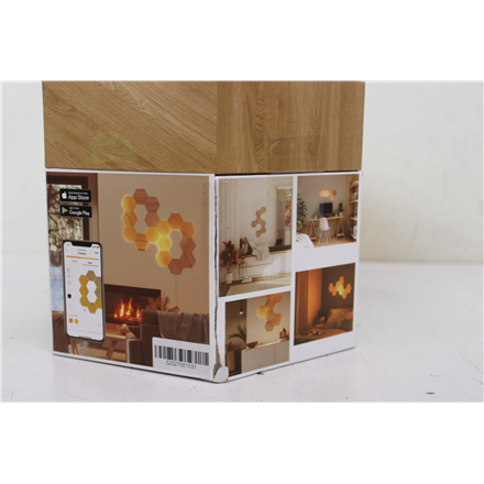 SALE OUT. Nanoleaf Elements Wood Look Hexagons Starter Kit (13 panels) | Cool White + Warm White | DAMAGED PACKAGING