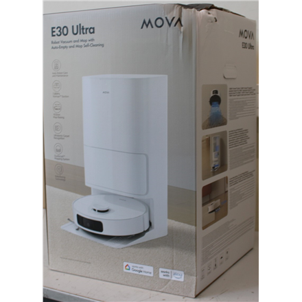 SALE OUT. MOVA E30 Ultra Robot Vacuum cleaner, 7000Pa, 5200mAh, White + Auto Empty station | MOVA Robot Vacuum | E30 Ult
