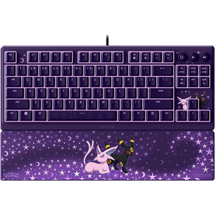 Razer Ornata V3 Tenkeyless | Gaming keyboard | Wired | US | Razer Mecha-Membrane Switches | Wrist Rest | Pokémon Espeon/