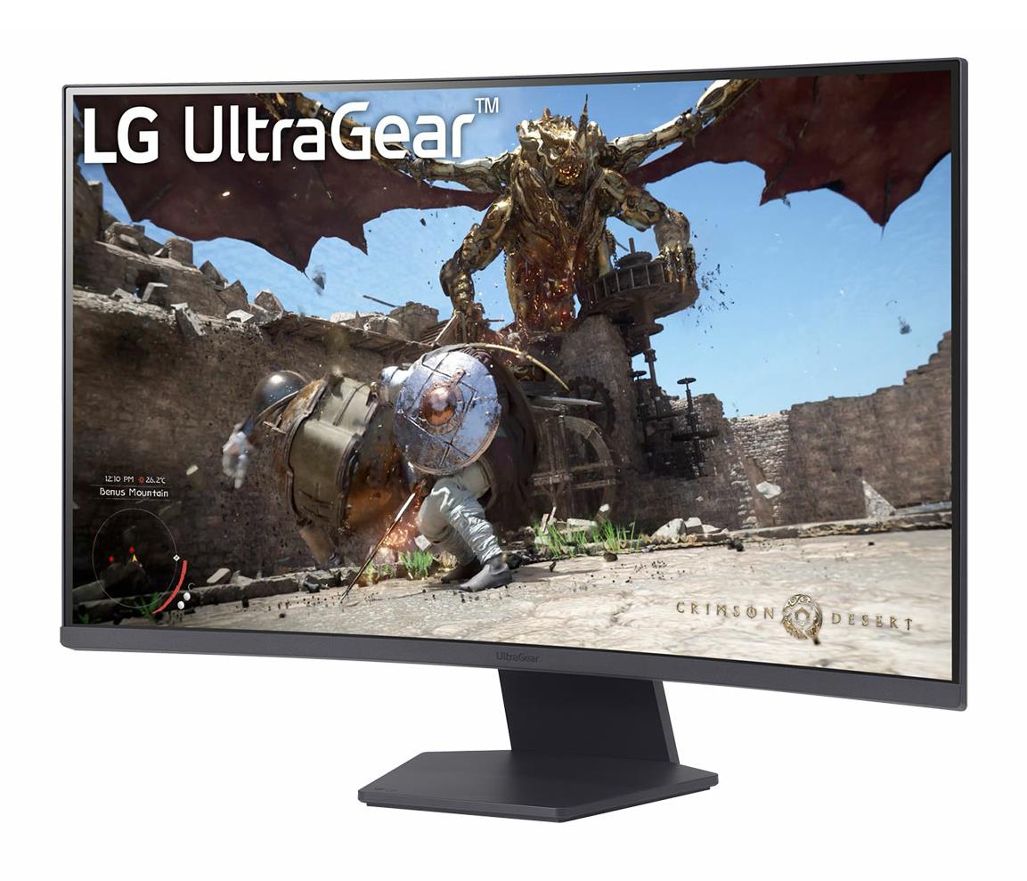 LCD Monitor LG 32GS60QC-B 32" Gaming/Curved Panel VA 2560x1440 16:9 180 Hz Matte 1 ms Tilt 32GS60QC-B