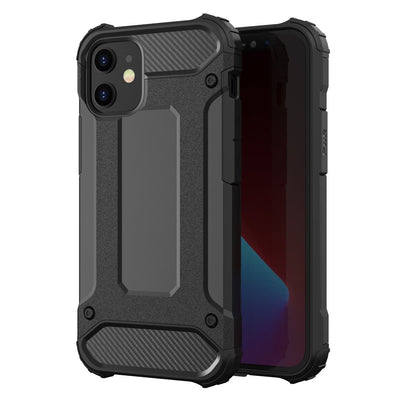 Hybrid Armor Case Tough Rugged Cover for iPhone 12 Pro Max black — Hurtel