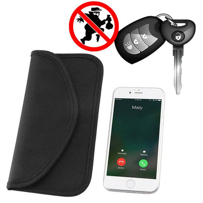 Anti-theft Case for Car Keys Phone Radio Blocking Faraday Box Faraday Cage 20cm x 11cm Black — Hurtel