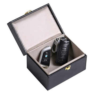 Signal blocking chest Radio blocking Faraday Box for car keys smartphone black — Hurtel