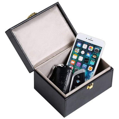 Signal blocking chest Radio blocking Faraday Box for car keys smartphone black — Hurtel