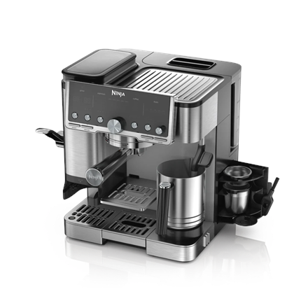 NINJA | Coffee Maker | ES701EU Luxe Café Pro | Pump pressure 9 bar | Built-in milk frother | Ground | 1650 W | Black/Sta
