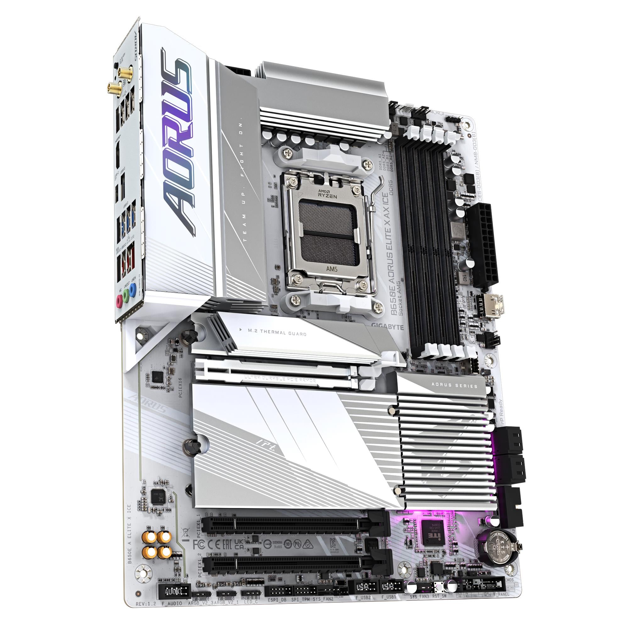 Mainboard GIGABYTE AMD B650 SAM5 ATX Memory DDR5 Memory slots 4 B650EAELITEXICE1.2