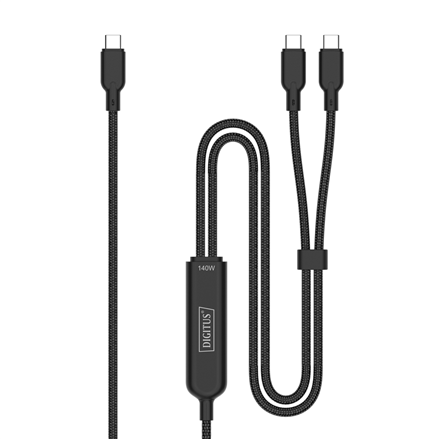 Digitus | USB-C 2in1 charging cable, 140W | AK-300170-018-S