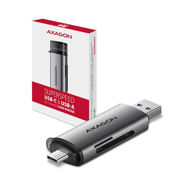 CARD READER USB-C+USB3.2 2SLOT/SD/MICROSD CRE-SAC AXAGON