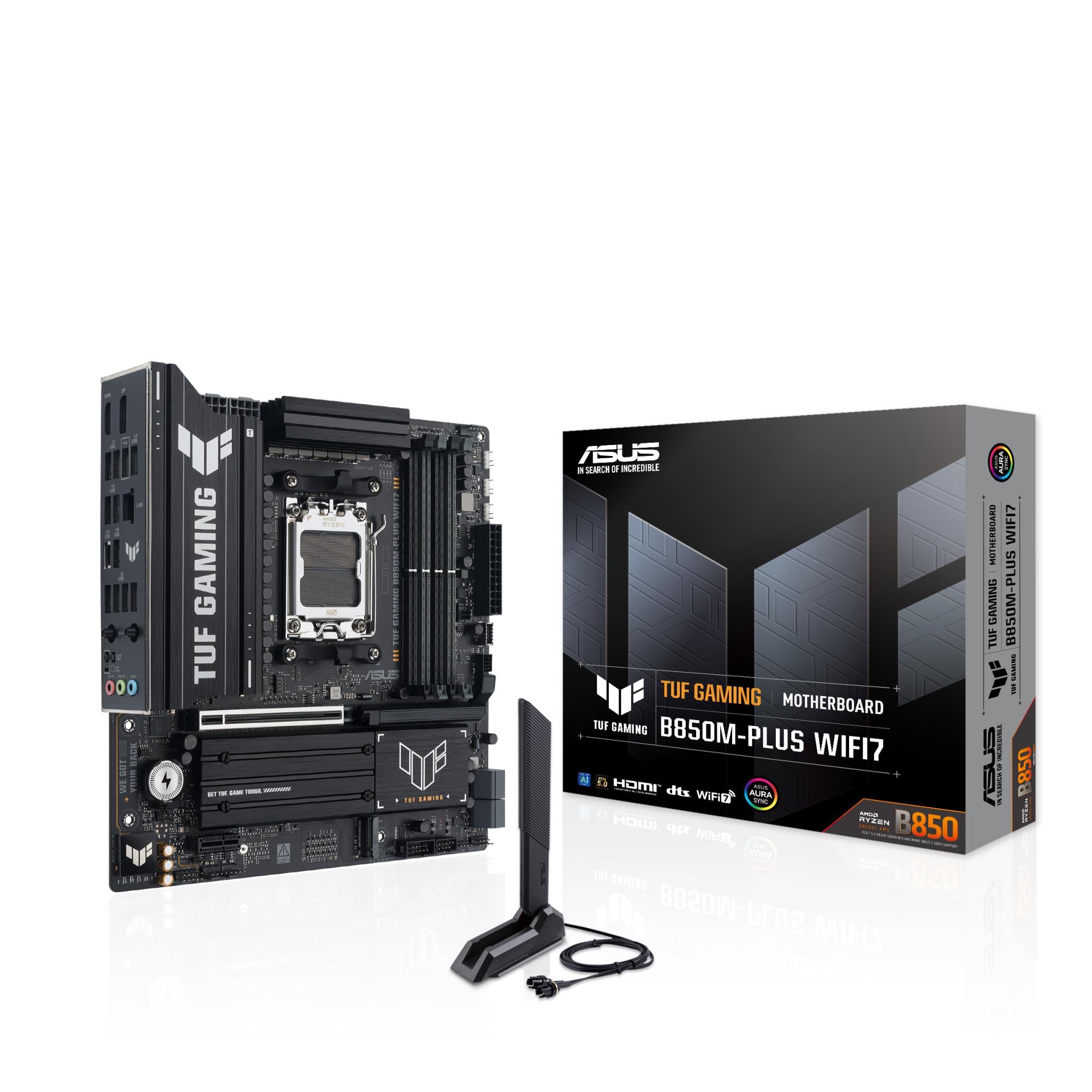 Mainboard ASUS AMD B850 SAM5 Micro-ATX Memory DDR5 Memory slots 4 GAMINGB850M-PLUSWIFI7