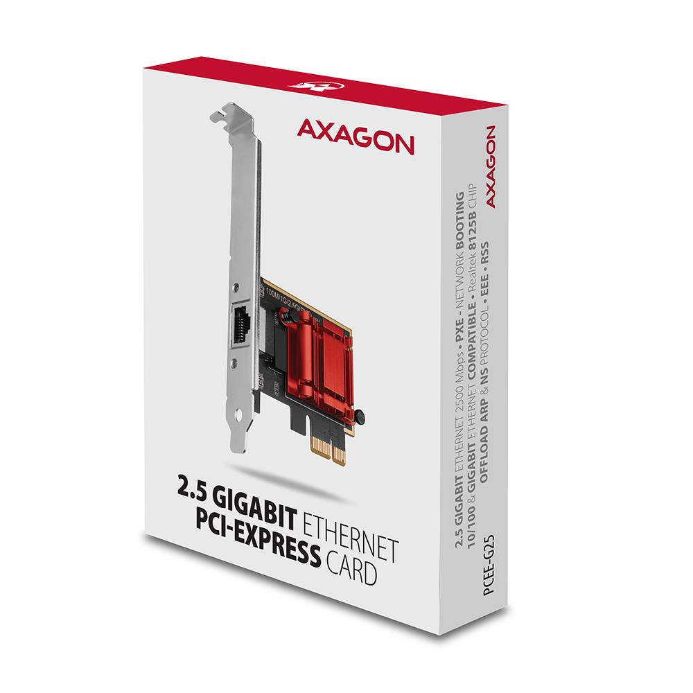 NET CARD PCIE 2.5GBE 1PORT/SP&LP PCEE-G25 AXAGON