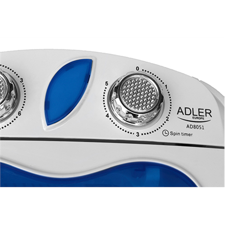 Adler | Washing machine | AD 8051 | Top loading | Washing capacity 3 kg | Unspecified RPM | Depth 37 cm | Width 38 cm |