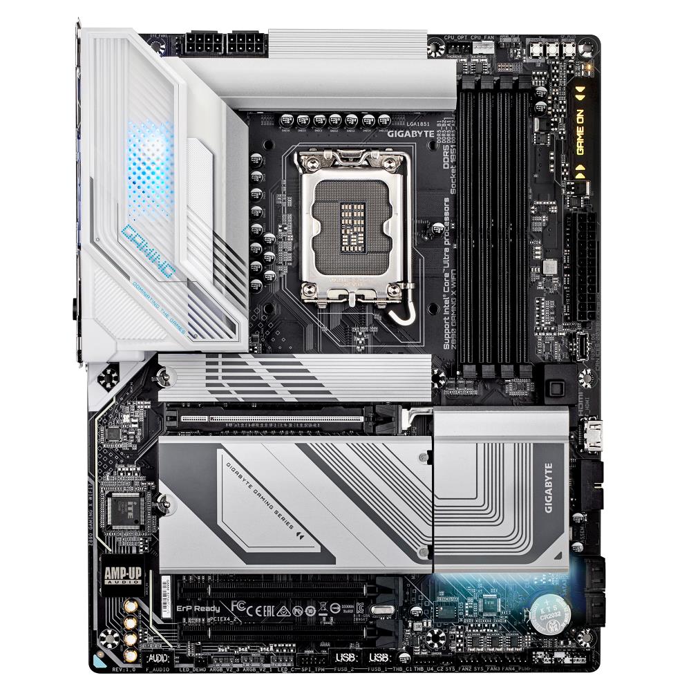 Mainboard GIGABYTE Intel Z890 LGA1851 ATX Memory DDR5 Memory slots 4 2xPCI-Express 4.0 4x 1xPCI-Express 5.0 16x 4xM.2 1xDisplayPort 4xUSB 2.0 5xUSB 3.2 1xUSB-C 1xOptical S/PDIF 1xRJ45 2xAudio port Z890GAMINGXWIFI71.0