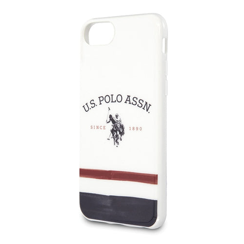 US Polo USHCI8PCSTRB iPhone 7/8/SE 2020 / SE 2022 biały/white Tricolor Pattern Collection — U.S. Polo Assn.