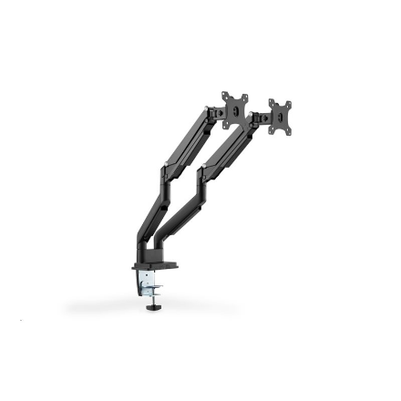 Digitus | Desk Mount | Universal Dual Monitor Mount with Gas Spring and Clamp Mount | Swivel, height adjustment, rotate