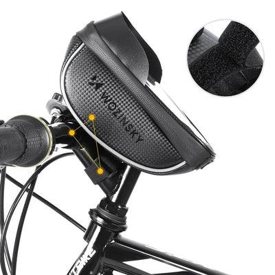 Wozinsky Bike Handlebar Bag with Phone Case 1L Black (WBB16BK)