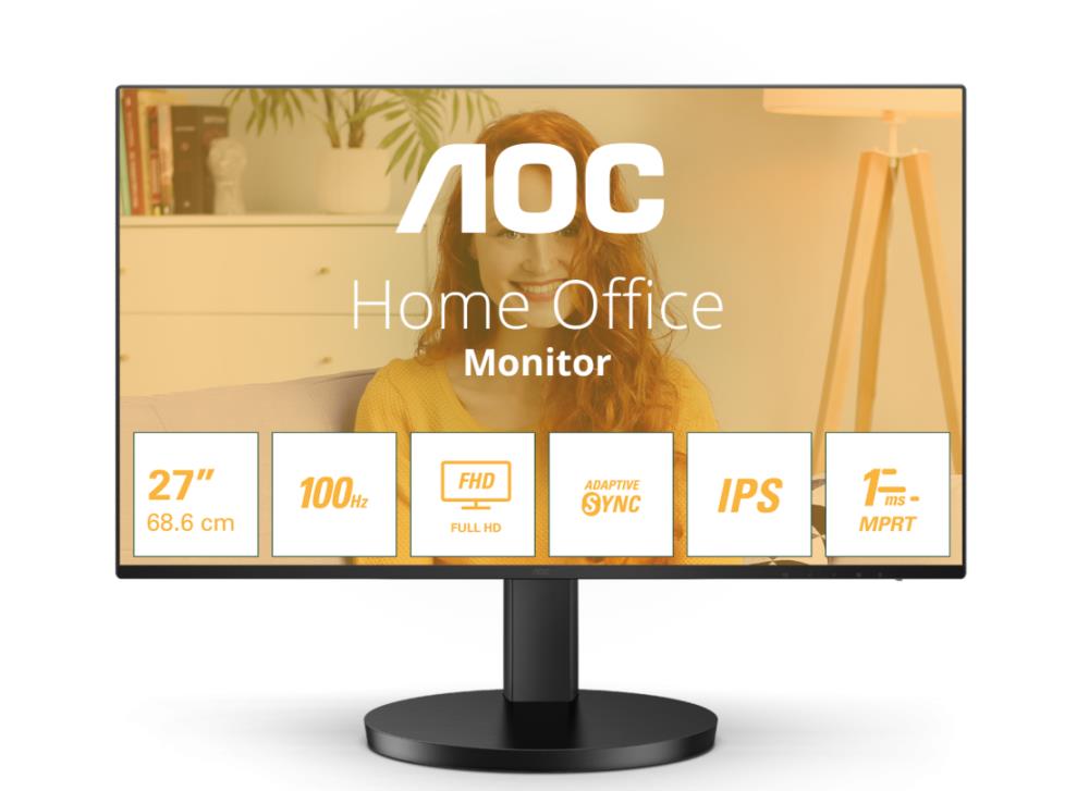 LCD Monitor AOC 27B3HA2 27" Business Panel IPS 1920x1080 16:9 100 Hz Matte 4 ms Speakers Tilt 27B3HA2