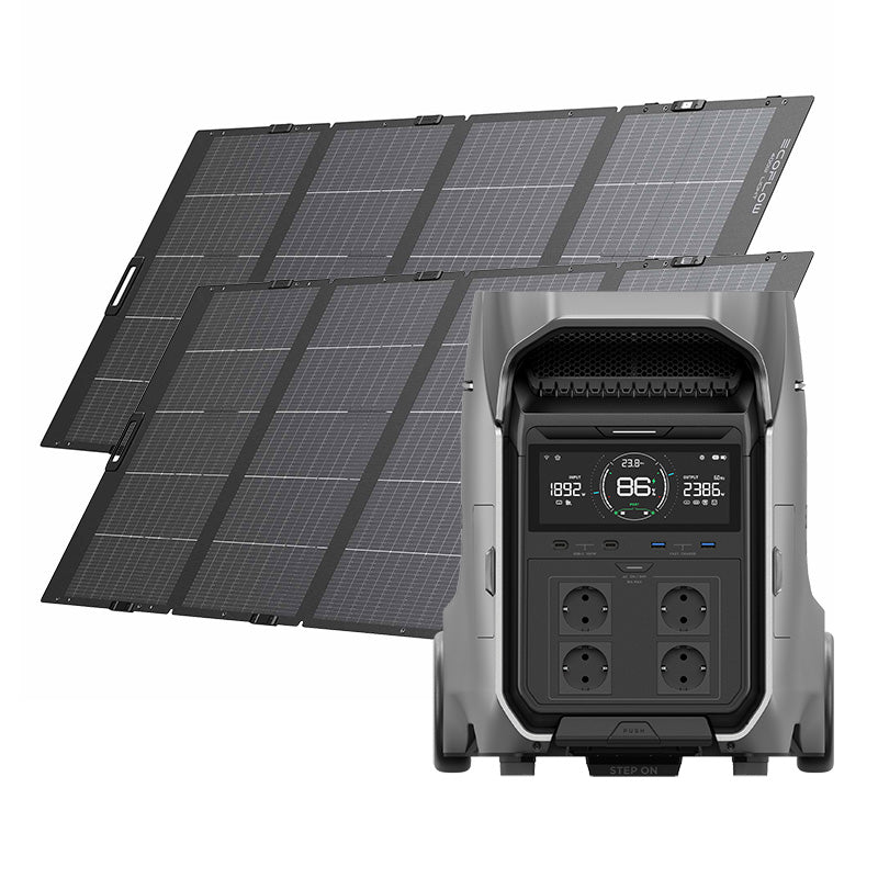 Set: EcoFlow Delta Pro 3 power station + 2x 400W photovoltaic panel. - Image 3
