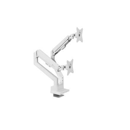 Arozzi Desk Mount | Neo Duo - Gas Spring Monitor Arm AZ-ALZARE-NEO-DUO-WT | Tilt, Swivel, Rotation | Maximum weight (cap