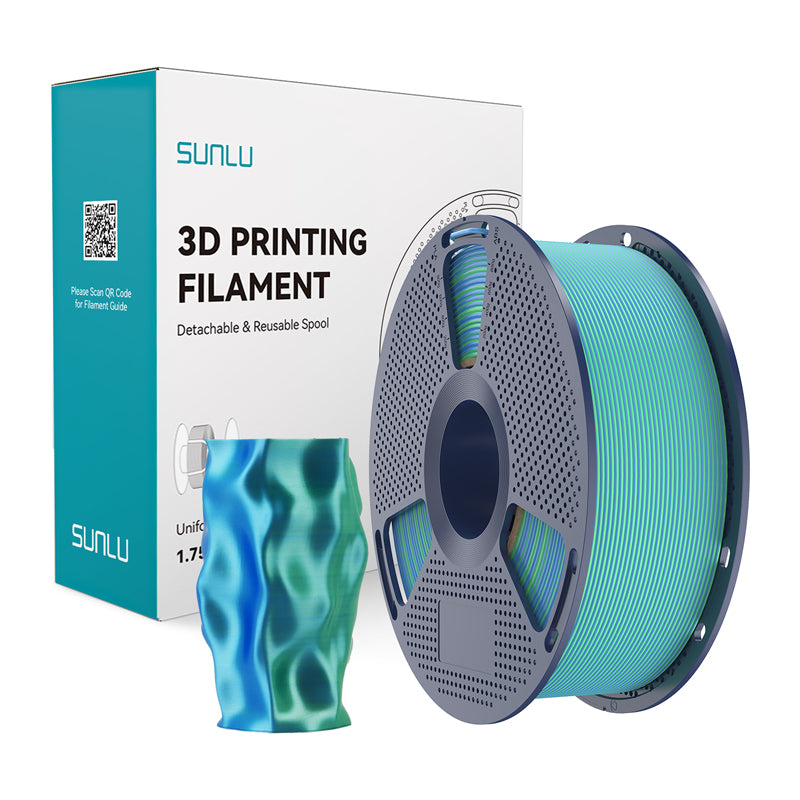 Sunlu PLA+ Silk Dual Color Filament (blue-green) - Image 1